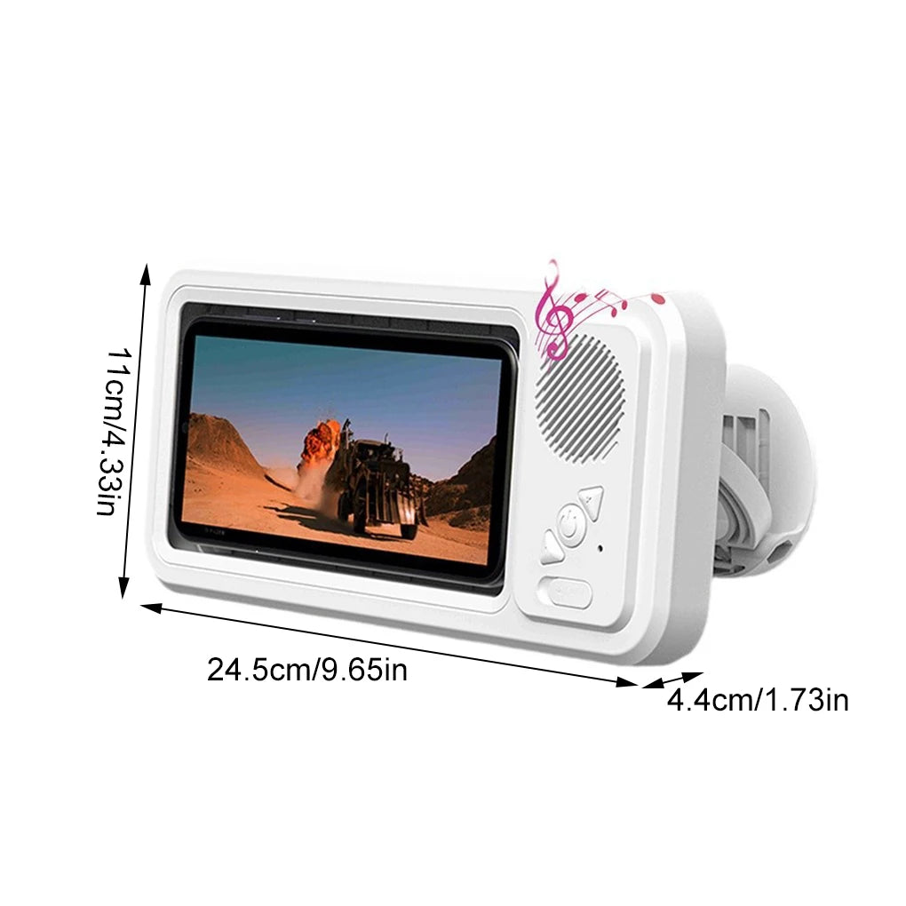 Wall Mounted IPX4 Waterproof Speaker Stand for Bath Phone Holder with Seamless Touch Screen Bluetooth Music Shower System