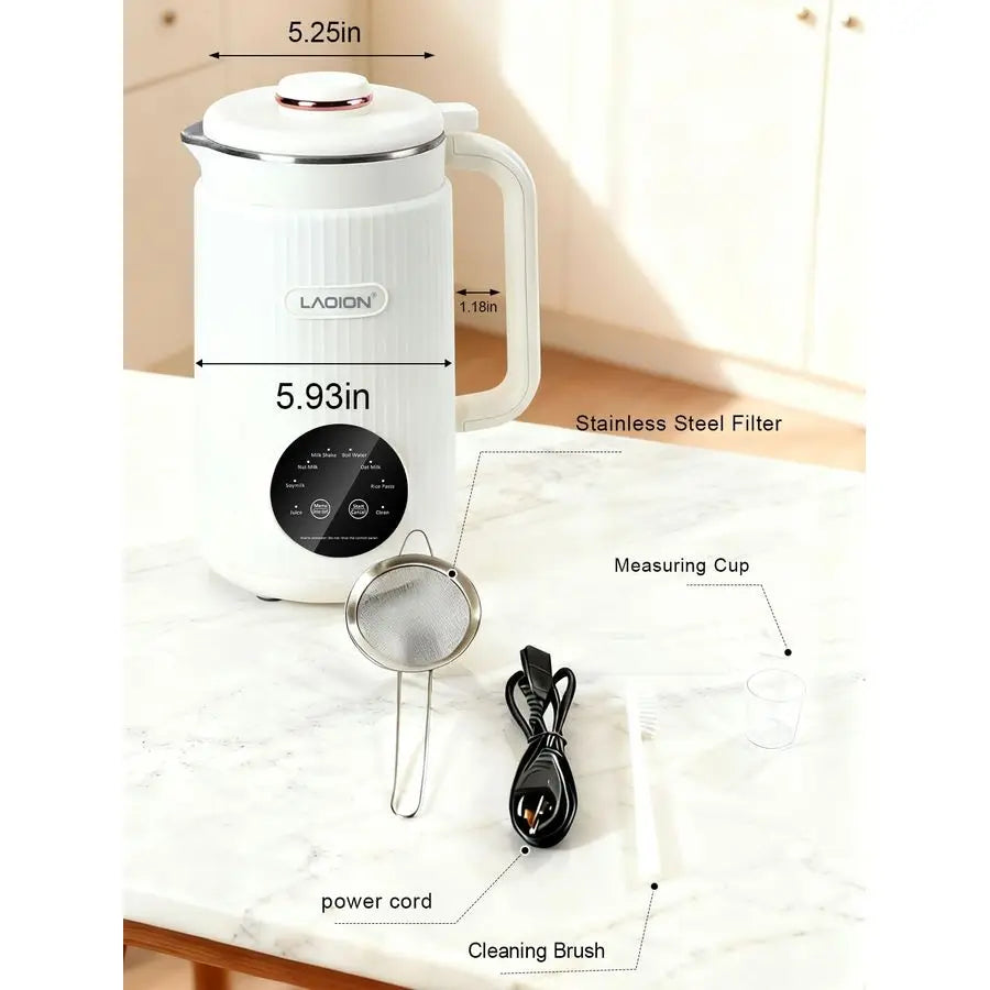 8in1 Nut Milk Maker Machine for Homemade Soy Milk, Almond Milk, Oat Milk, Juice, Milkshake, and Rice Paste with 12H Delay Start,