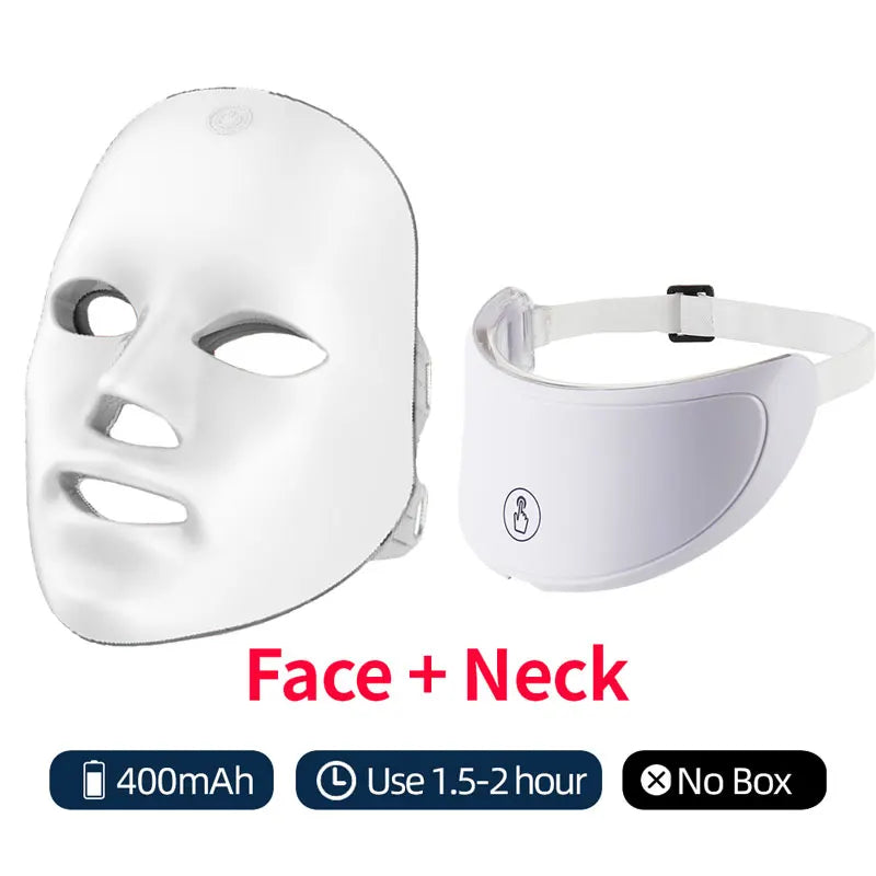 LED Face Neck Mask Rechargeable LED Photon Beauty Machine Facial Rejuvenation SPA Skin Care Tool