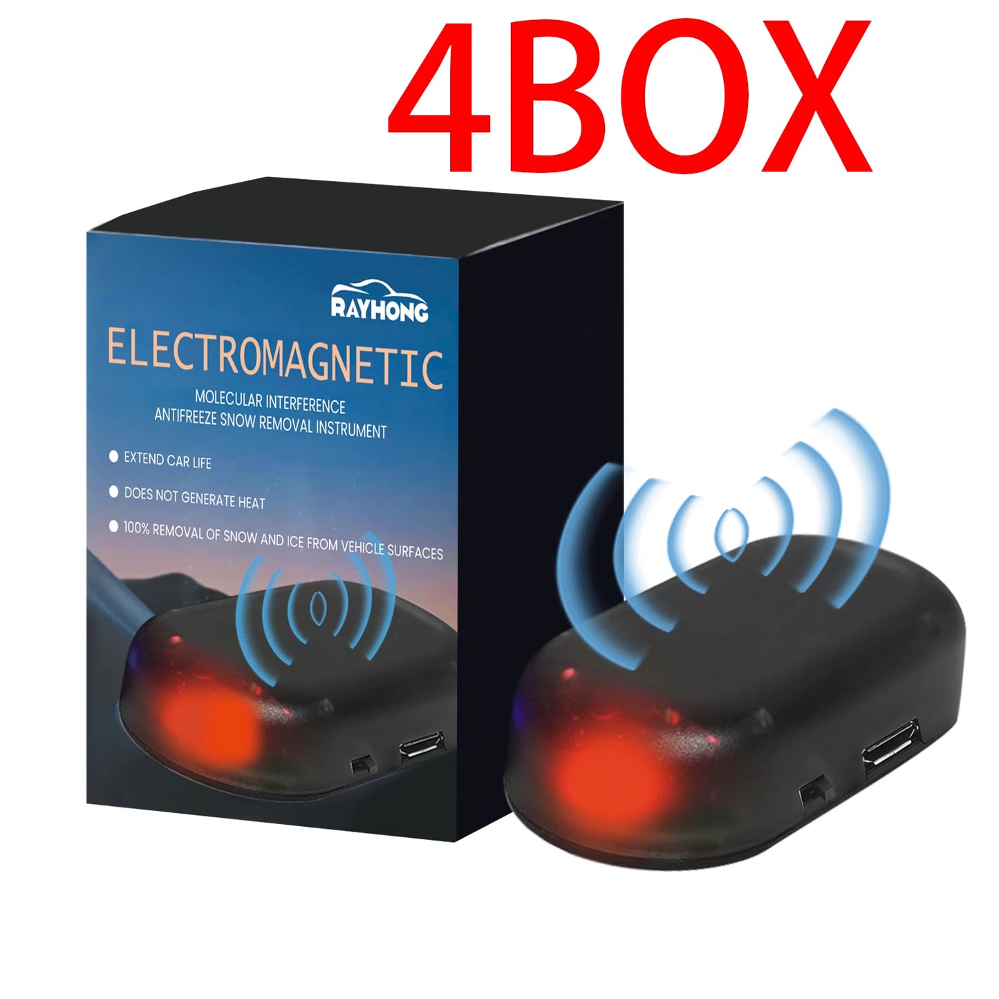 Rayhong Portable Car Ice Remover Pro Solar Powered Windshield Snow Melter Auto Defroster for Winter Car Care Frost Prevention