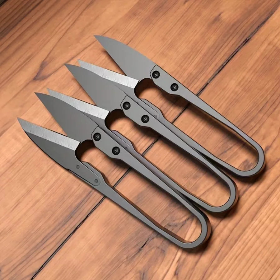 1 Piece of U-shaped Scissors in Black, Convenient To Carry Around, Suitable for Handicraft Enthusiasts and Industrial Use, Etc