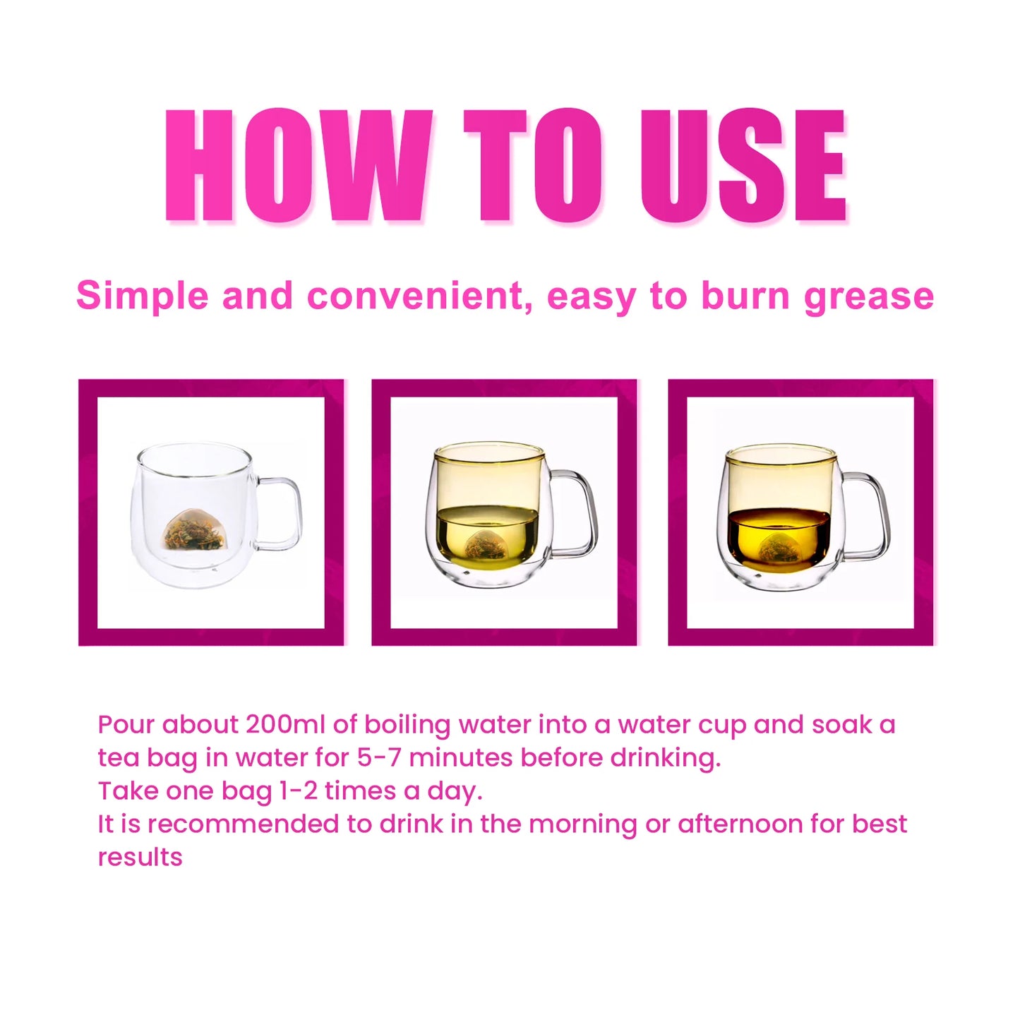 28pcs Googeer Fat-Reducing Tea Abdomen In Compact Beauty Body Accelerate Fat Breakdown Improve Metabolism Health Lithe Green Tea