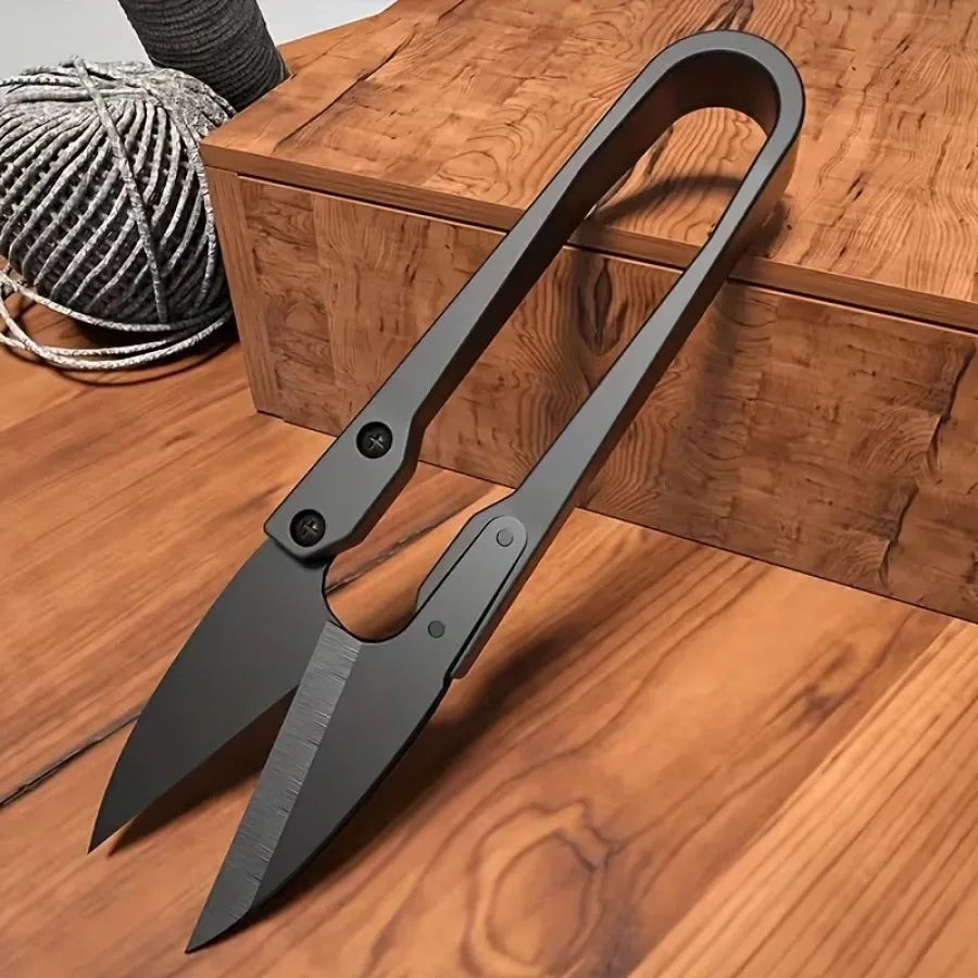 1 Piece of U-shaped Scissors in Black, Convenient To Carry Around, Suitable for Handicraft Enthusiasts and Industrial Use, Etc