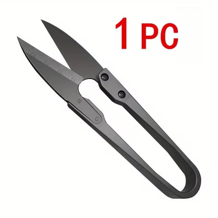1 Piece of U-shaped Scissors in Black, Convenient To Carry Around, Suitable for Handicraft Enthusiasts and Industrial Use, Etc