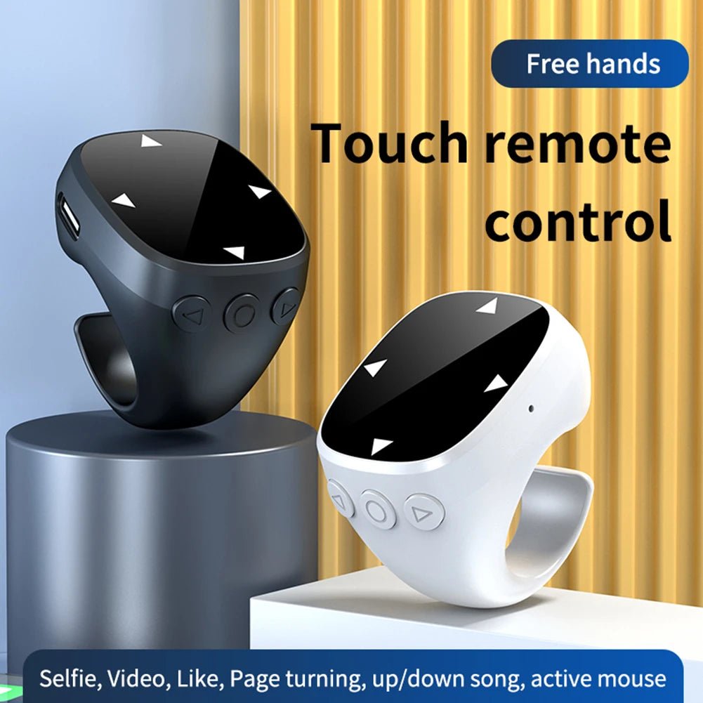 For TikTok Scrolling Ring Bluetooth-Compatible 5.3 Fingertip Wireless Remote Control Finger Remote for Android iOS iPhone iPad