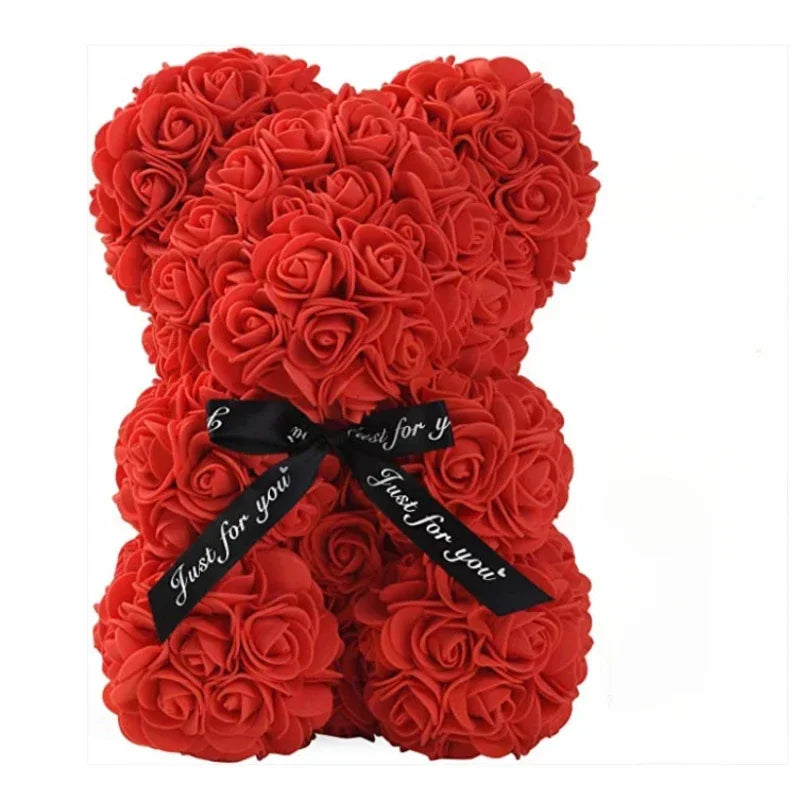 2026 New Artificial Flower Eternal Rose Teddy Bear for Mom Mother's Day Birthday Valentine's Day Anniversary Gifts & Decorations
