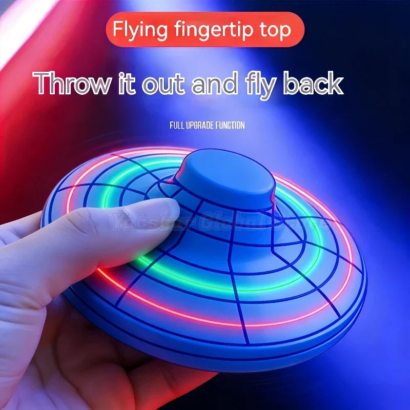 LED Luminous Frisbee UFO Flying Ball Boomerang Nova-Spinning Magic Floating Toy for Children Outdoor Play Glow-in-the-Dark Gifts