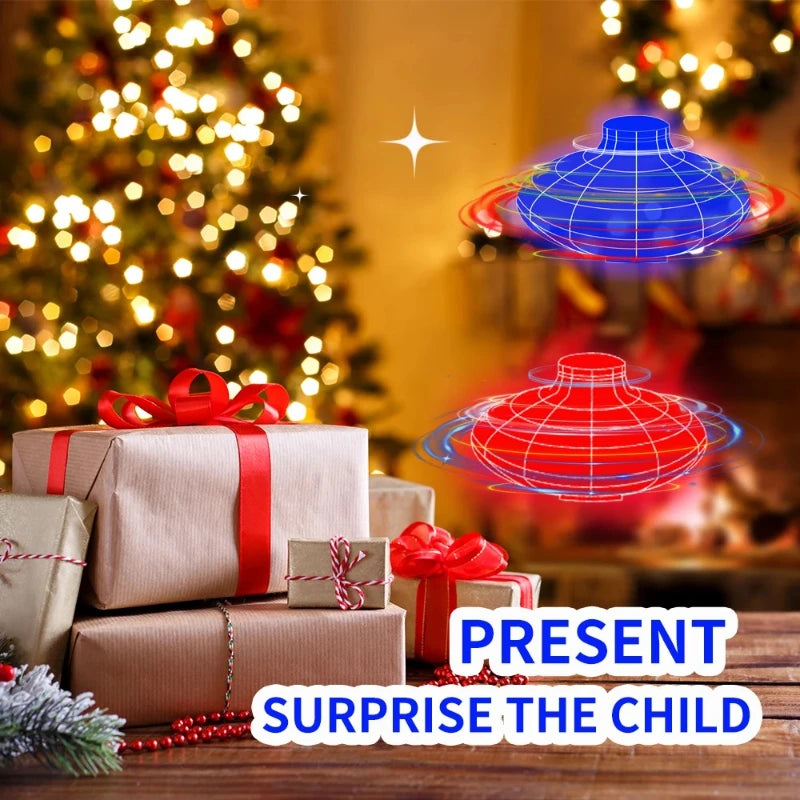 LED Luminous Frisbee UFO Flying Ball Boomerang Nova-Spinning Magic Floating Toy for Children Outdoor Play Glow-in-the-Dark Gifts