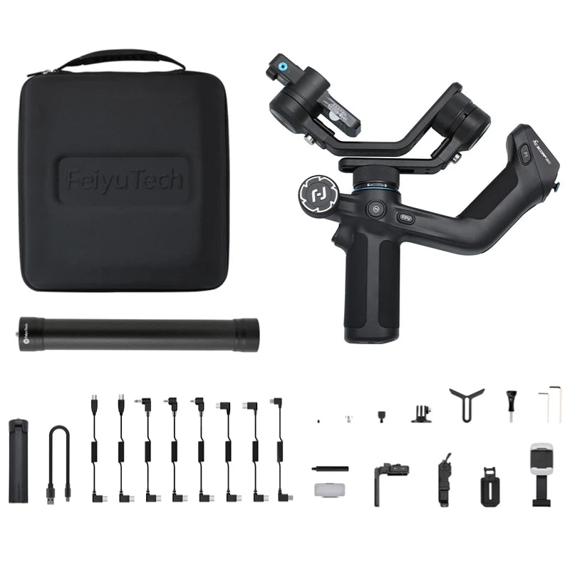 FeiyuTech SCORP Mini 2 All-in-One 3-Axis Handheld Camera Phone Gimbal Stabilizer for Sony GoPro iPhone 16 AI Tracker