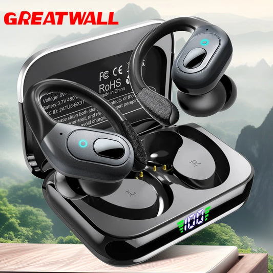 GREATWALL TWS Wireless Bluetooth Earphones Headset Wireless 5.3 Sports ear-hook Headset Stereo noise reduction Earbuds HD Call