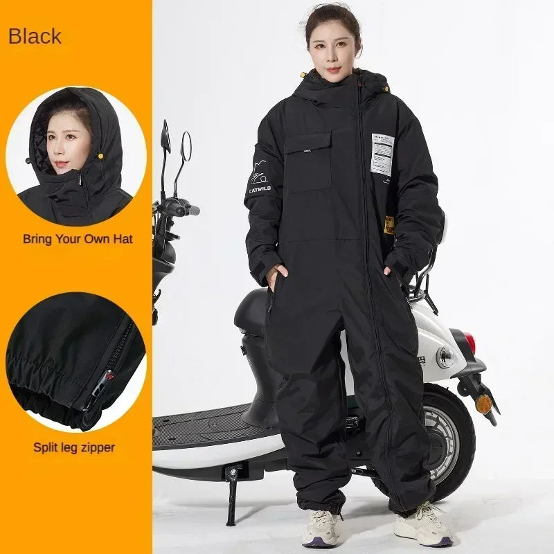 New Motorcycle Snow-proof Clothing Cold-proof Electric Vehicle Windbreaker Winter Skiing Fishing and Riding Cold-proof Clothing