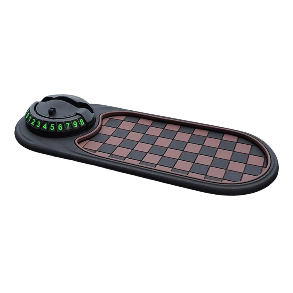 Car Dash Mat Anti Slip Rug with Auto Phone Holder Silicone Dashboard Car Pad Mat for Phones Keys Gadgets