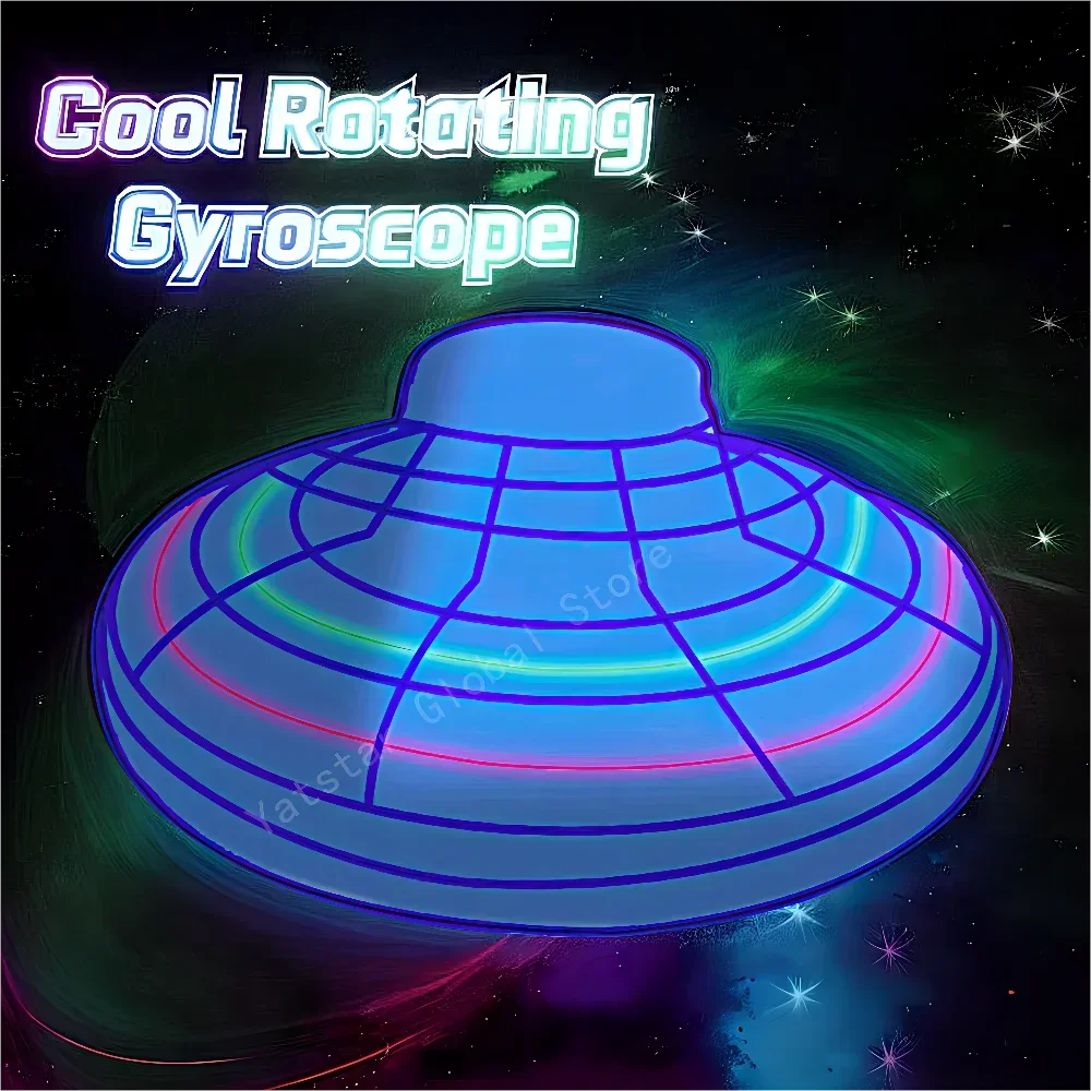LED Luminous Frisbee UFO Flying Ball Boomerang Nova-Spinning Magic Floating Toy for Children Outdoor Play Glow-in-the-Dark Gifts