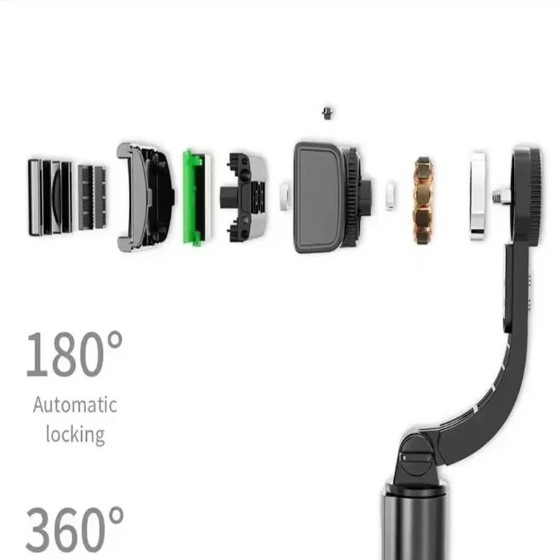 COOL DIER New 2025 Bluetooth Handheld Gimbal Stabilizer Mobile Phone Selfie Stick Adjustable Tripod for Smartphone Tiktok Live