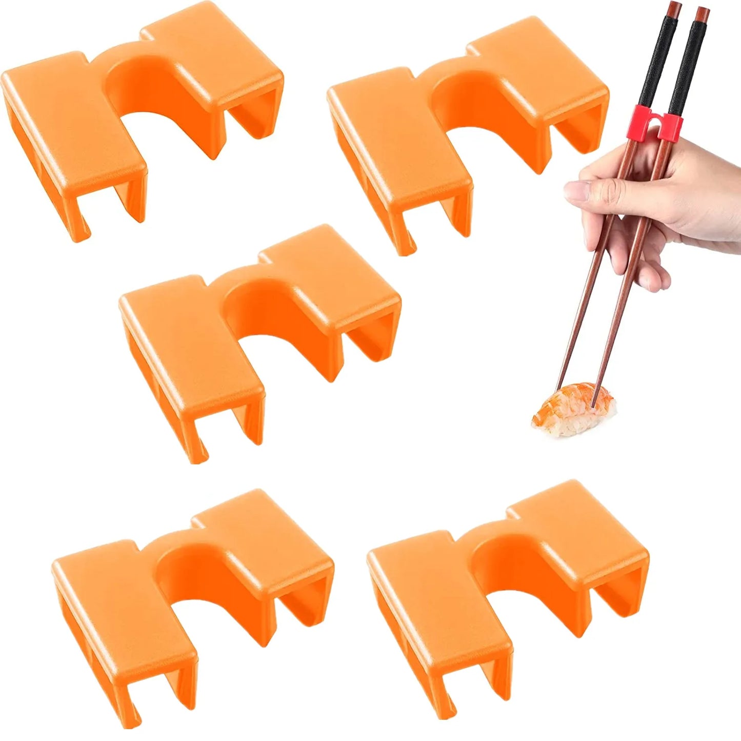 5 PCS Reusable Chopsticks Helpers Training Chopstick Hinges Connector Practice Chopstick Helper for Adult Kid Beginner Traniner