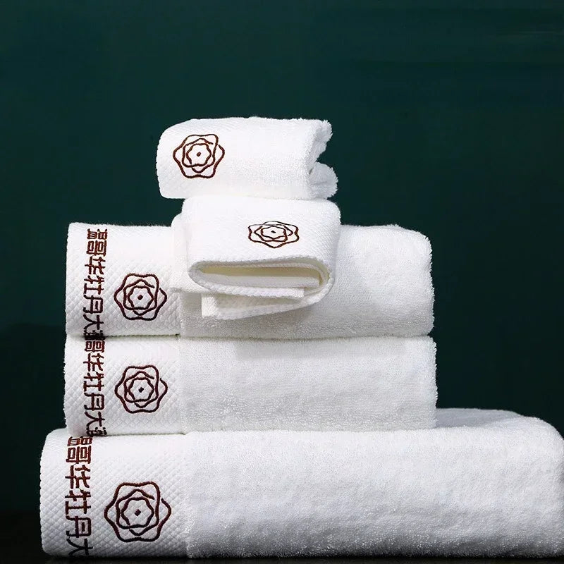 Embroidered Crown White bath towel 5stars Hotel Towels 100% Quality Towel Washcloths towels bathroom Ladies face wash soft towel