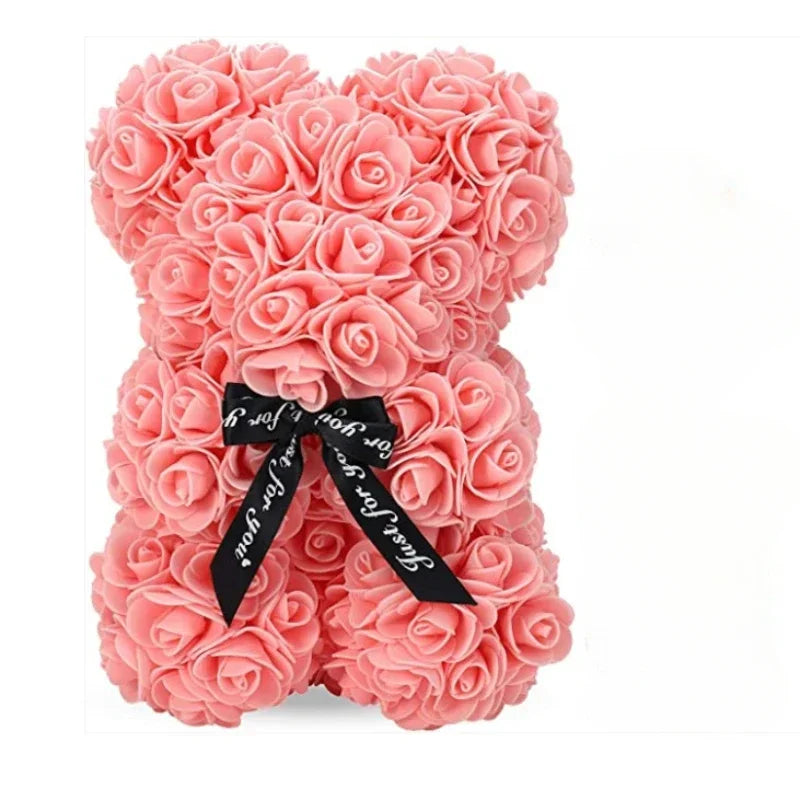 2026 New Artificial Flower Eternal Rose Teddy Bear for Mom Mother's Day Birthday Valentine's Day Anniversary Gifts & Decorations