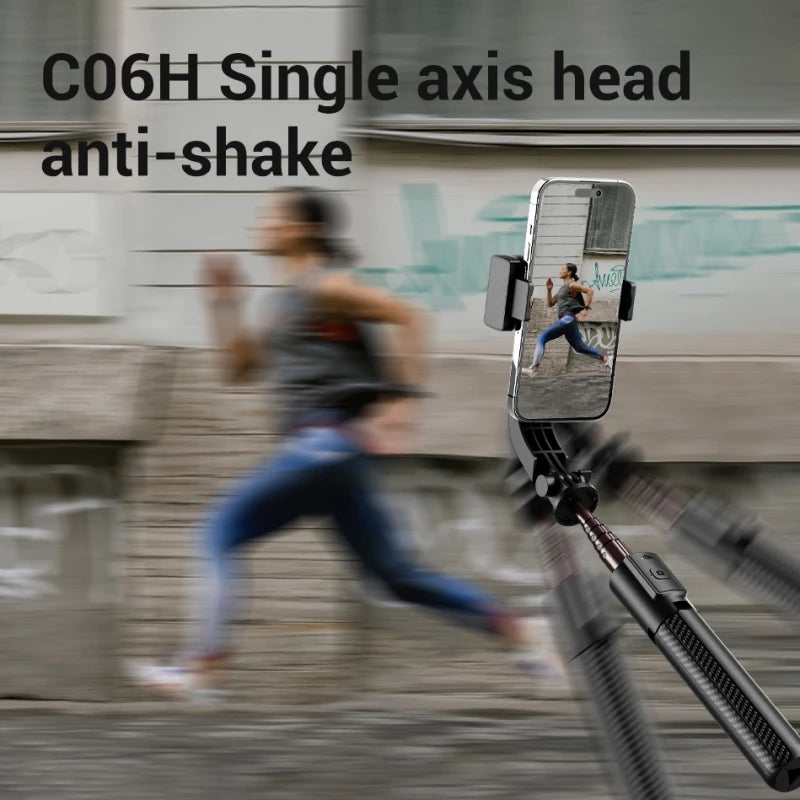 COOL DIER New 2025 Bluetooth Handheld Gimbal Stabilizer Mobile Phone Selfie Stick Adjustable Tripod for Smartphone Tiktok Live