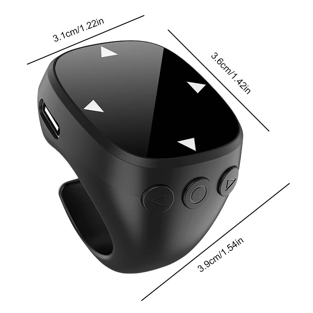 For TikTok Scrolling Ring Bluetooth-Compatible 5.3 Fingertip Wireless Remote Control Finger Remote for Android iOS iPhone iPad