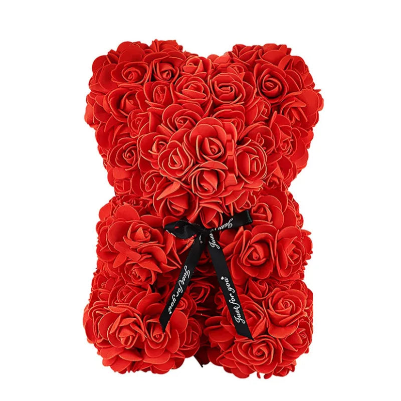 2026 New Artificial Flower Eternal Rose Teddy Bear for Mom Mother's Day Birthday Valentine's Day Anniversary Gifts & Decorations