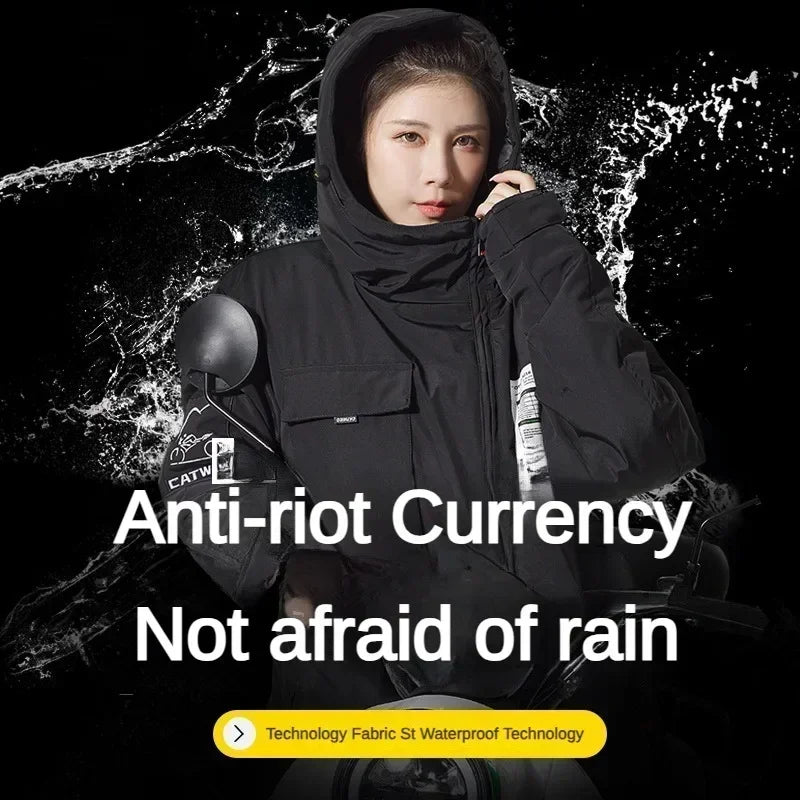 New Motorcycle Snow-proof Clothing Cold-proof Electric Vehicle Windbreaker Winter Skiing Fishing and Riding Cold-proof Clothing