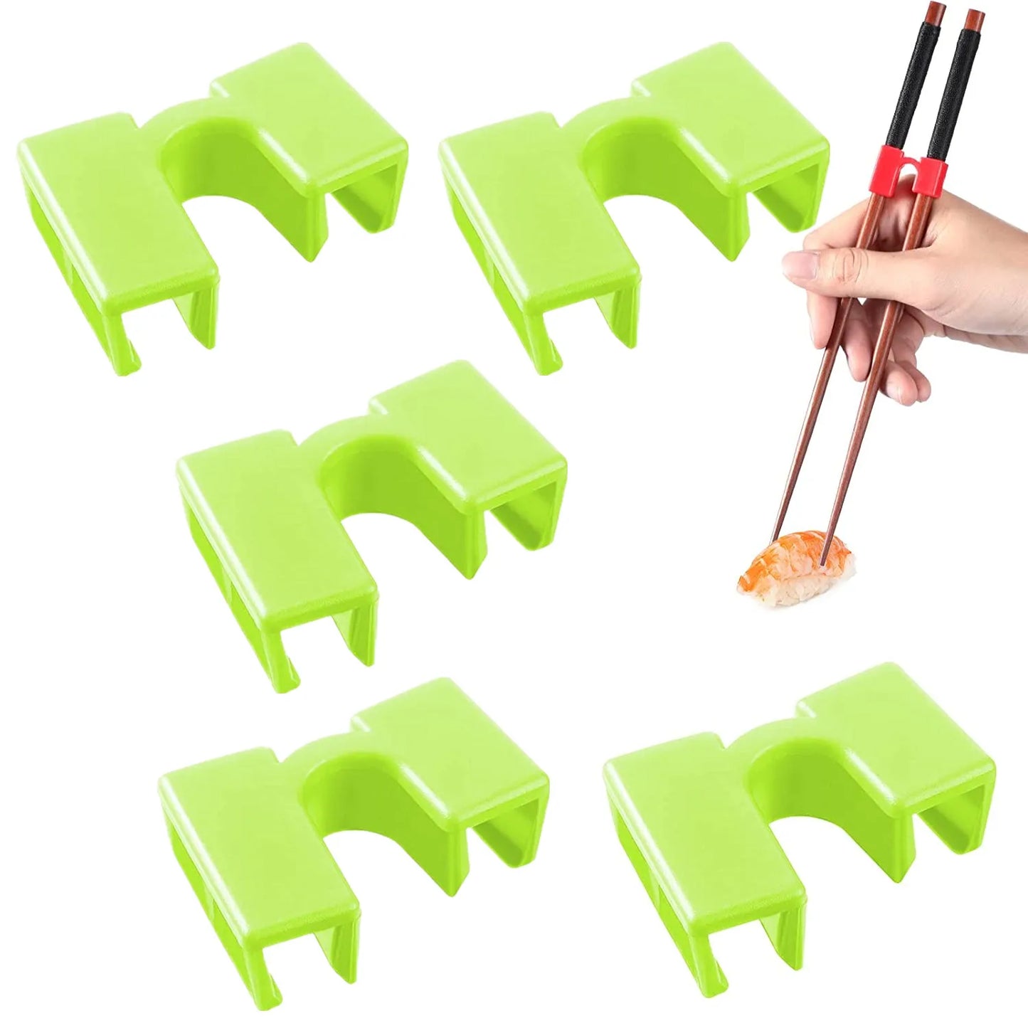 5 PCS Reusable Chopsticks Helpers Training Chopstick Hinges Connector Practice Chopstick Helper for Adult Kid Beginner Traniner