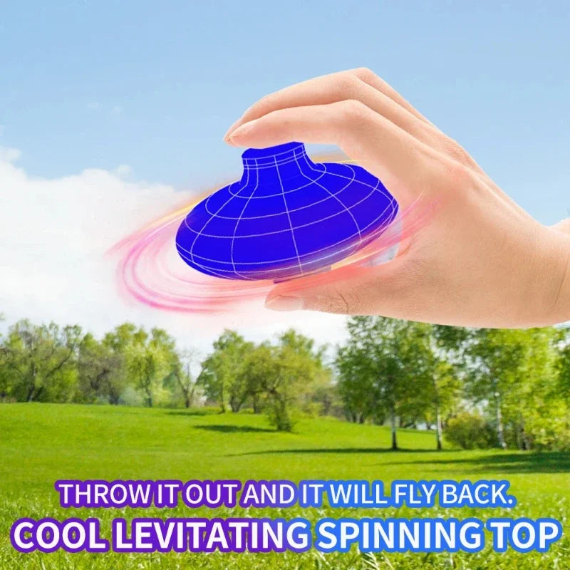 LED Luminous Frisbee UFO Flying Ball Boomerang Nova-Spinning Magic Floating Toy for Children Outdoor Play Glow-in-the-Dark Gifts