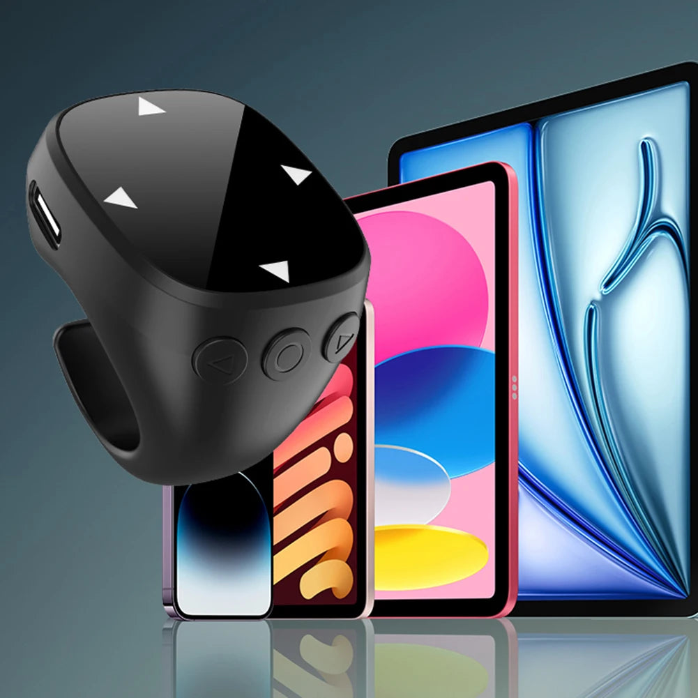 For TikTok Scrolling Ring Bluetooth-Compatible 5.3 Fingertip Wireless Remote Control Finger Remote for Android iOS iPhone iPad