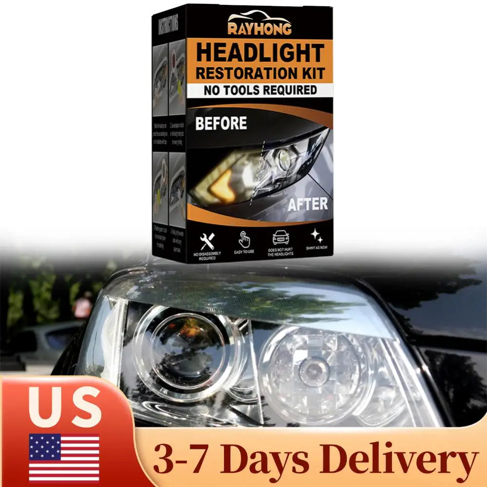 Car Headlight Restoration Set Headlight Cleaner Restorer Kit Headlight Yellowing Repair Set for Car Taillight Headlight