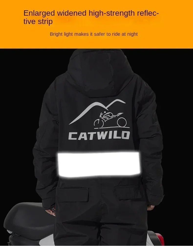 New Motorcycle Snow-proof Clothing Cold-proof Electric Vehicle Windbreaker Winter Skiing Fishing and Riding Cold-proof Clothing